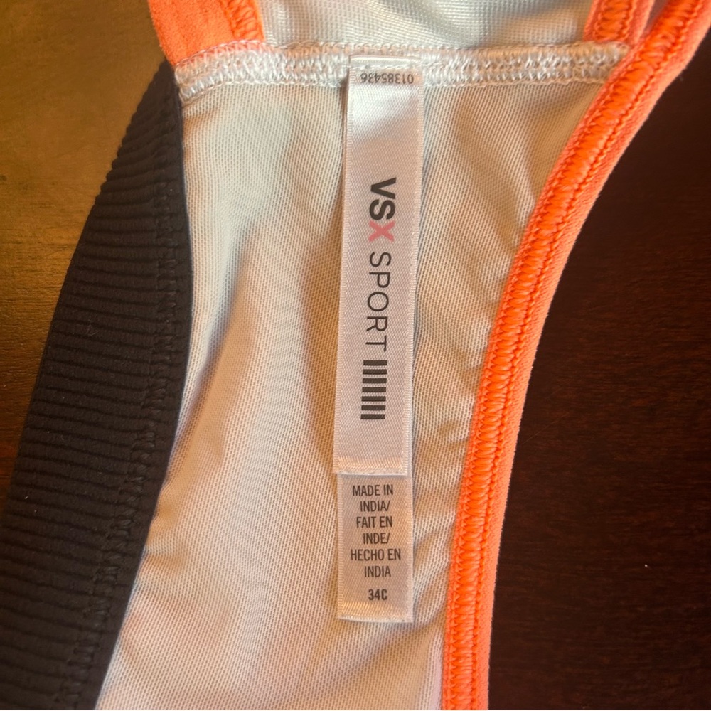 VSX Pink and Gray Sports Bra - Picture 3 of 5